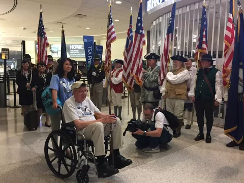 Honor Flight. Photo by Marika Wesolosky